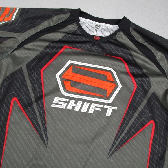 Shift Racing Motocross Jersey Mens XL Orange Black Grey Long Sleeve 02045 - Picture 2 of 9